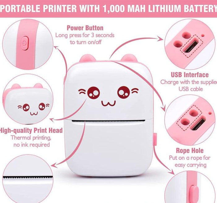 Portable Mini Pocket Printer Thermal Printer